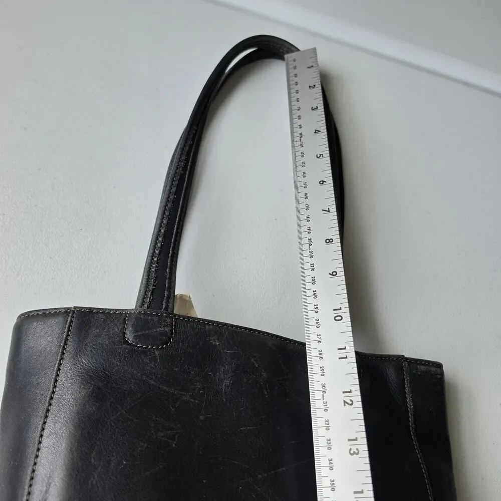 Vintage Coach Bleeker Tote Bag Small Black Leather Shoulder Purse 9305 USA